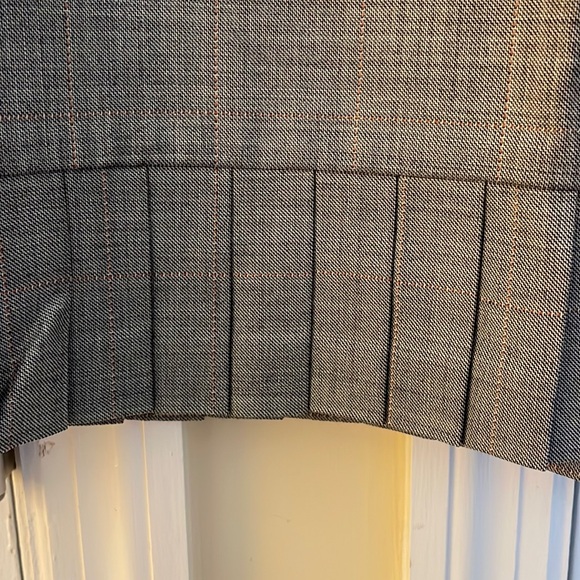 Ann Taylor gray and pink wool fully lined skirt – size 10; gorgeous pleat design - Picture 2 of 8